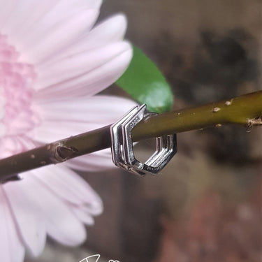 huggie hoops hexagon bohemian style
